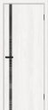 Межкомнатная дверь Браво-1.55 White Dreamline стекло Mirox Grey