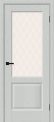 Межкомнатная дверь Неоклассик-33 Grey Wood стекло White Сrystal