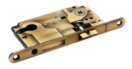 Изображение Замок с ригелем под ключевой цилиндр L1885 античная бронза