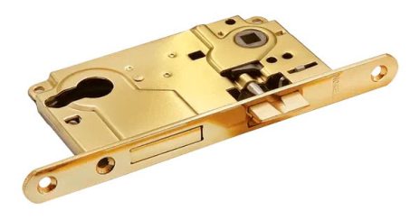Изображение Замок с ригелем под ключевой цилиндр L1885 золото