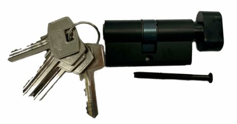Изображение Механизм цилиндровый Vantage с английским ключом и вертушкой VC60-5 30х30 черный