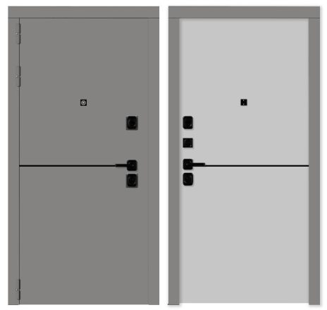 Изображение Входная дверь Дверь мет. SD Prof Техно графит/белый