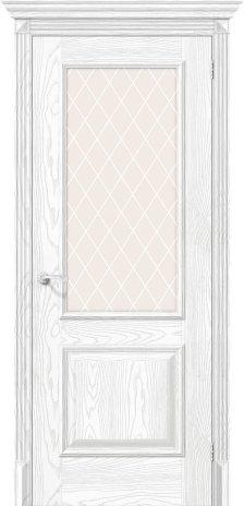 Изображение Межкомнатная дверь Классик-13 Silver Ash стекло White Crystal