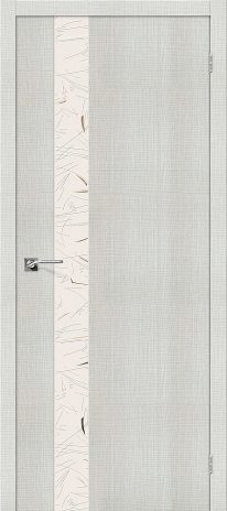 Изображение Межкомнатная дверь Порта-51 SA Bianco Crosscut стекло Silver Art