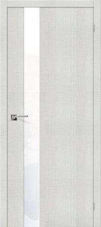 Изображение Межкомнатная дверь Порта-51 WW Bianco Crosscut стекло White Waltz