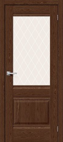 Изображение Межкомнатная дверь Прима-3 Brown Dreamline стекло White Сrystal