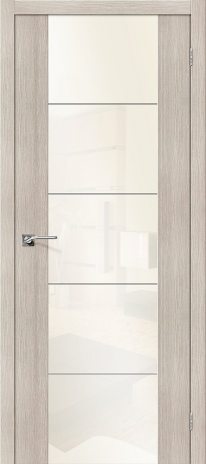Изображение Межкомнатная дверь V4 WР Cappuccino Veralinga стекло White Pearl