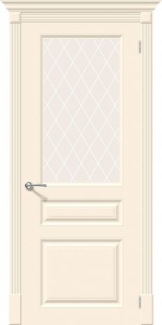 Изображение Межкомнатная дверь Скинни-15.1 Cream стекло White Crystal