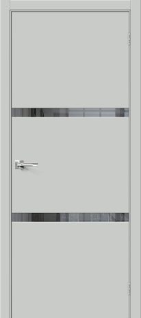 Изображение Межкомнатная дверь Браво-2.55.П Grey Matt остекленная