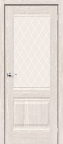 Изображение Межкомнатная дверь Прима-3 Ash White стекло White Сrystal