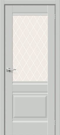 Изображение Межкомнатная дверь Прима-3 Grey Mix стекло White Сrystal