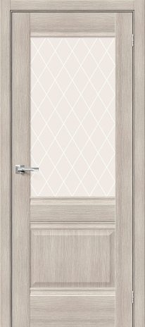 Изображение Межкомнатная дверь Прима-3 Cappuccino стекло White Сrystal