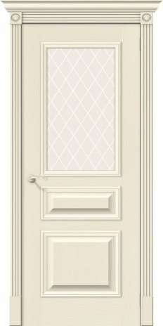 Изображение Межкомнатная дверь Вуд Классик-15.1 Ivory стекло White Crystal