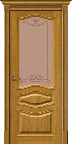 Изображение Межкомнатная дверь Вуд Классик-51 Natur Oak стекло Bronze Art
