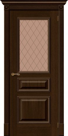 Изображение Межкомнатная дверь Вуд Классик-15.1 Golden Oak стекло Bronze Crystal