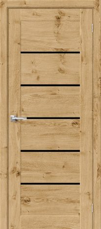 Изображение Межкомнатная дверь Вуд Модерн-22 Barn Oak стекло Black Star