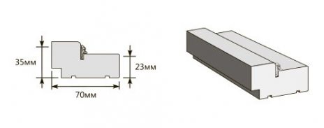 Изображение Коробка 2100*70*35 Ч-40 (у,п) Ф-01 (Дуб)