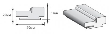 Изображение Коробка Т 2070*70*32 (у,п) Grey Crosscut