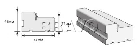 Изображение Коробка 2100*75*45 (у,п) Т-36 (Орех)