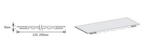 Изображение Добор Т 2070*200*8 Cappuccino Crosscut