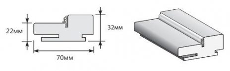 Изображение Коробка Т 2070*70*32 (у,п) Light Sonoma