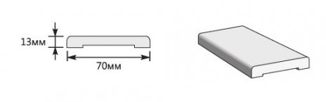 Изображение Наличник 2150*70*13 Т-06 (Темный Лак)
