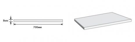Изображение Панель Тип-1 2070*700*8 Grey Crosscut