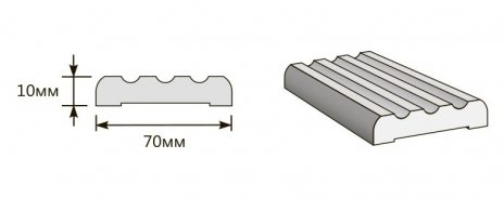 Изображение Наличник Тип-3 2100*70*10 Ф-15 (Макоре)