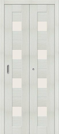 Изображение Межкомнатная складная дверь Порта-23 Bianco Veralinga стекло Magic Fog