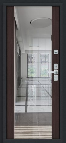 Изображение Входная дверь Глори Муар антрацит/Wenge Veralinga