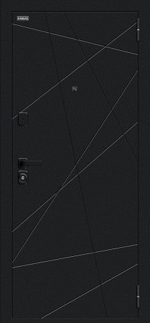Изображение Входная дверь Граффити-5/SBlack Букле черное/Snow Art