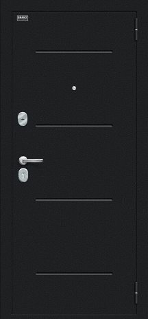 Изображение Входная дверь Porta R Браво Техно Букле черное/Snow Melinga