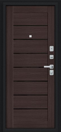 Изображение Входная дверь Техно/BChrome Букле черное/Wenge Melinga