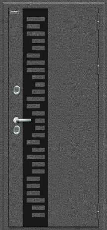 Изображение Входная дверь Bravo T 111.Б22 Антик Серебро/Wenge Veralinga остекленная