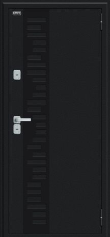 Изображение Входная дверь Thermo Техно Декор Букле черное/Wenge Veralinga