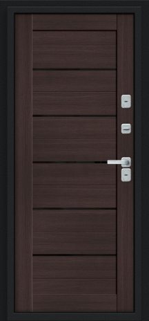 Изображение Входная дверь Thermo Техно Декор Букле черное/Wenge Veralinga
