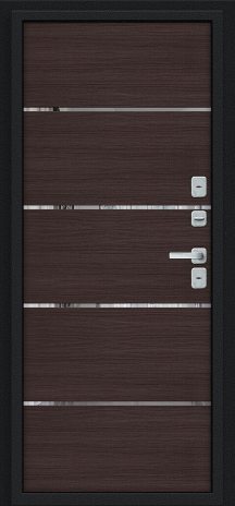 Изображение Входная дверь Лайн/BChrome Букле черное/Wenge Melinga