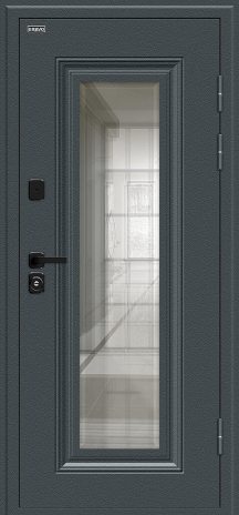 Изображение Входная дверь Шелл СД/SBlack Старк антрацит/White Sand