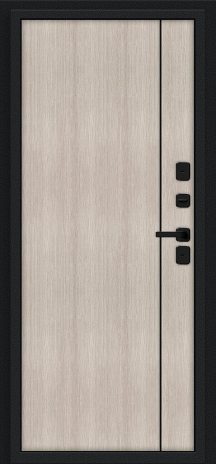 Изображение Входная дверь Thermo Полар/SBlack Букле черное/Cappuccino Melinga