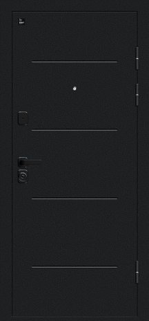 Изображение Входная дверь Грид Букле черное/Cappuccino Melinga