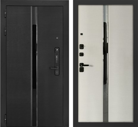 Изображение Входная дверь Дверь мет. LUKSE 504 черный карбон/чесура светлая