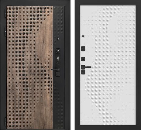 Изображение Входная дверь Дверь мет. LUKSE 505 шведская вишня/белый софт