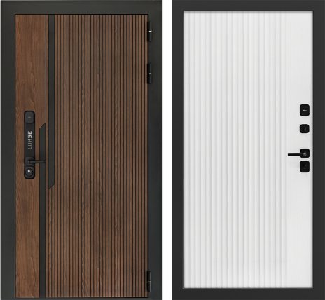 Изображение Входная дверь Дверь мет. LUKSE 507 орех американский/дуб беловежский