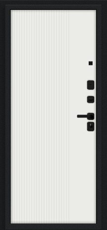 Изображение Входная дверь Optim Z-2 Вертикаль Муар черный-Грецкий Орех/Белый